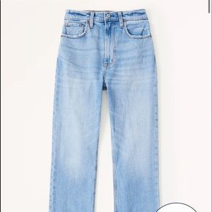 Abercrombie ultra high rise ankle straight jean